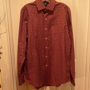 Ralph Lauren ⭐️red blue white button down shirt